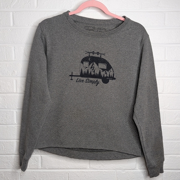 Patagonia Worn Wear Live Simply Trailer Uprisal Crew Neck Pullover Sweater - Picture 1 of 5